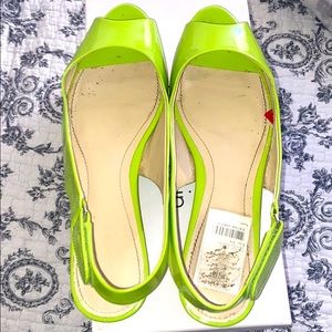 Calvin Klein flat neon sling back sandals